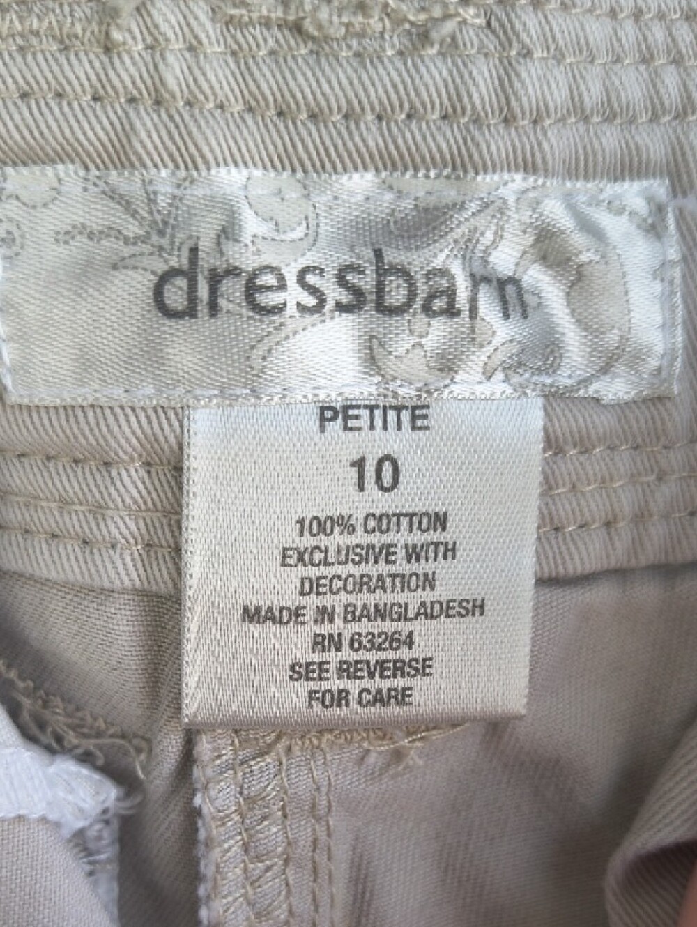 dressbarn Khaki-Cuffed Shorts - Picture 3 of 3
